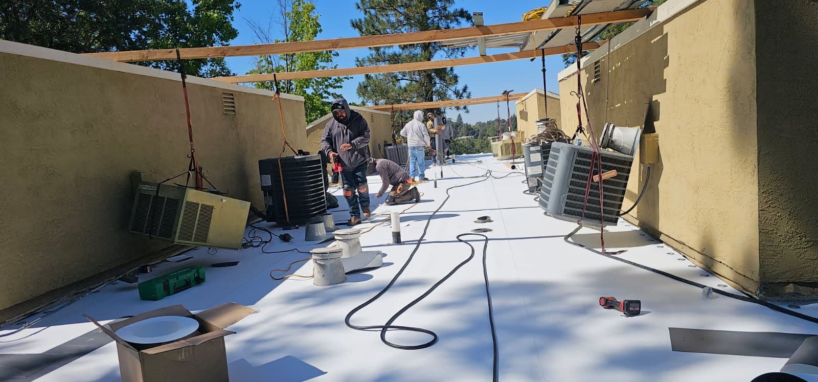 TPO Single Ply Roof Nearing Completion image